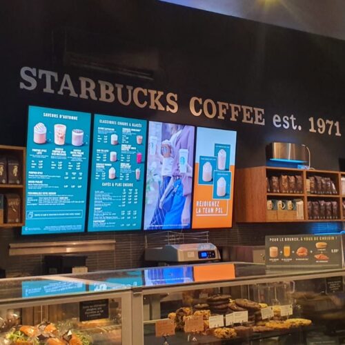 digital signage Starbucks